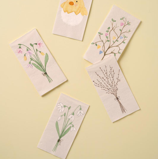 Serviette "Weidenzweige" natur Papier 16 Stck 40cm