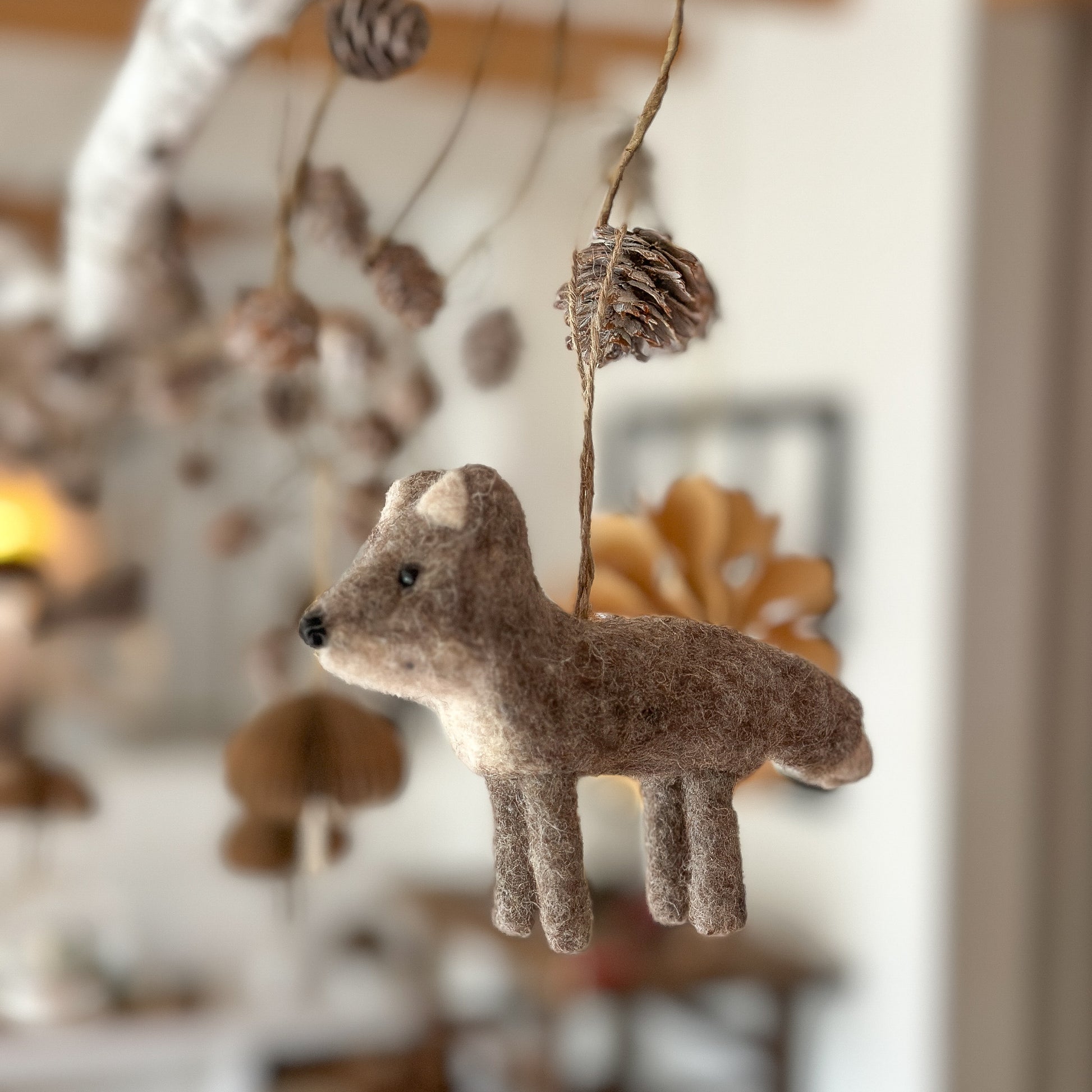 Anhänger "Tiere des Waldes" Filz Grau 4 Varianten - Wohnen auf dem Land