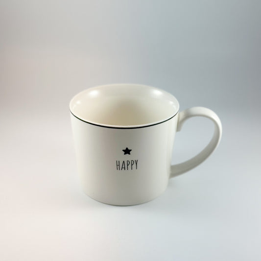Tasse Kaffee "Happy" Porzellan