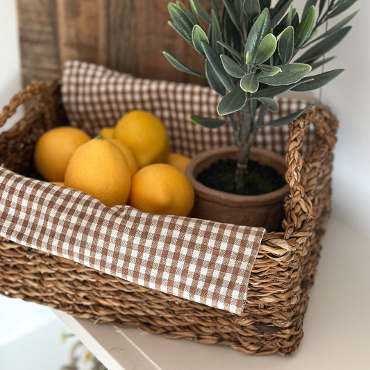 Zwei natürliche Seegrass Körbe "Morella" von Wohnen auf dem Land, dekorative Aufbewahrungskörbe im 2er-Set