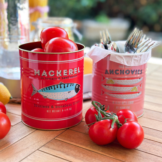 Deko-Dosen "Fishy" Metall 2er Set