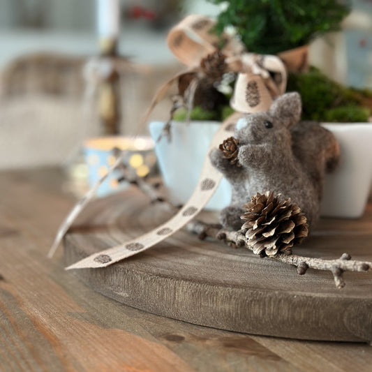 Baumscheibe Untersetzer Deko "Bjork" Holz natur braun 35cm