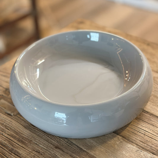 Schale Deko Bowl "Pure" Metall Grau 29cm - Wohnen auf dem Land