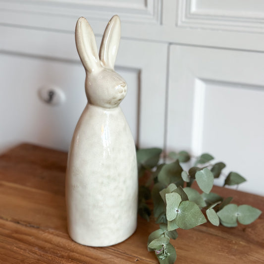 Deko Figur Hase "Cici" Keramik Creme 23cm