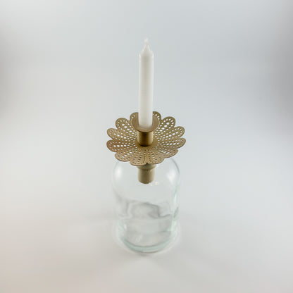Kerzenhalter Flasche "Taupe" für Baumkerzen