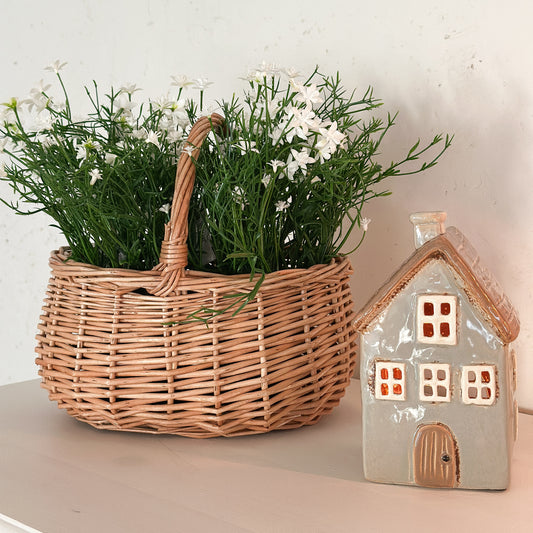 Korb Mini mit Querhenkel "Hedda" Weide Natur 23cm - Wohnen auf dem Land