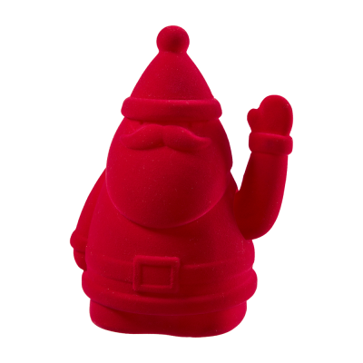 Deko Weihnachtsmann Nikolaus "Winke Niko" Beflockt Rot