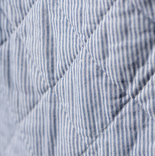 Tasche Shopping Tote Bag wattiert "Skagen" Baumwolle Streifen weiß-blau