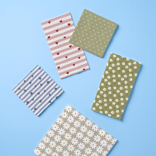 Serviette "Weiße Blumen" grün Papier 16 Stck 40cm