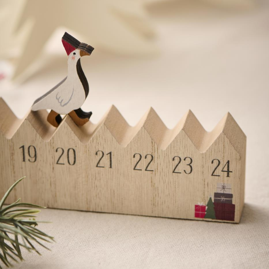 Weihnachtskalender 1-24 gehende Gans