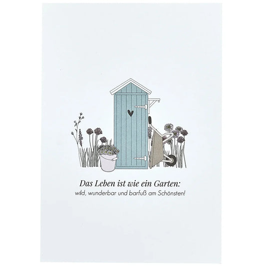 Postkarte "Das Leben ist wie ein Garten"