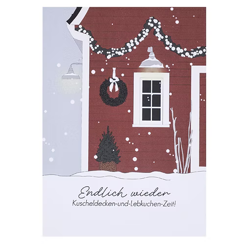Postkarte "Kuscheldecken- und Lebkuchenzeit" - Wohnen auf dem Land