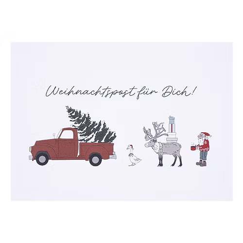 Postkarte "Weihnachtspost für Dich!" - Wohnen auf dem Land