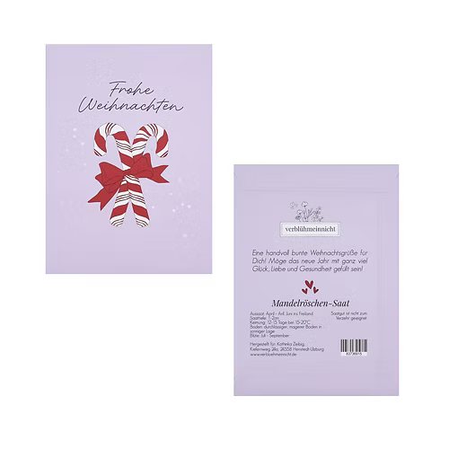 Mandelröschen-Saat - Frohe Weihnachten - Wohnen auf dem Land