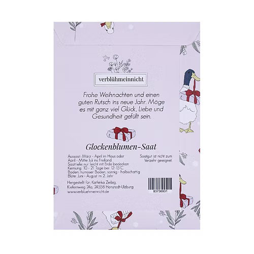 Glockenblumen-Saat - Hier kommt ein kleiner Weihnachtsgruß - Wohnen auf dem Land