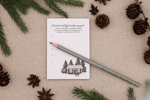 Notizblock - Weihnachtsglücksrezept