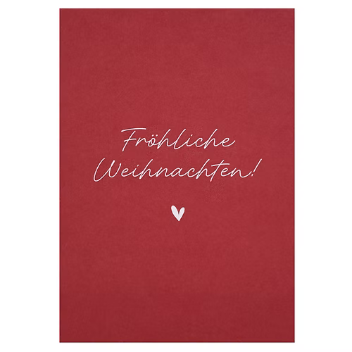Postkarte "Fröhliche Weihnachten" - Wohnen auf dem Land