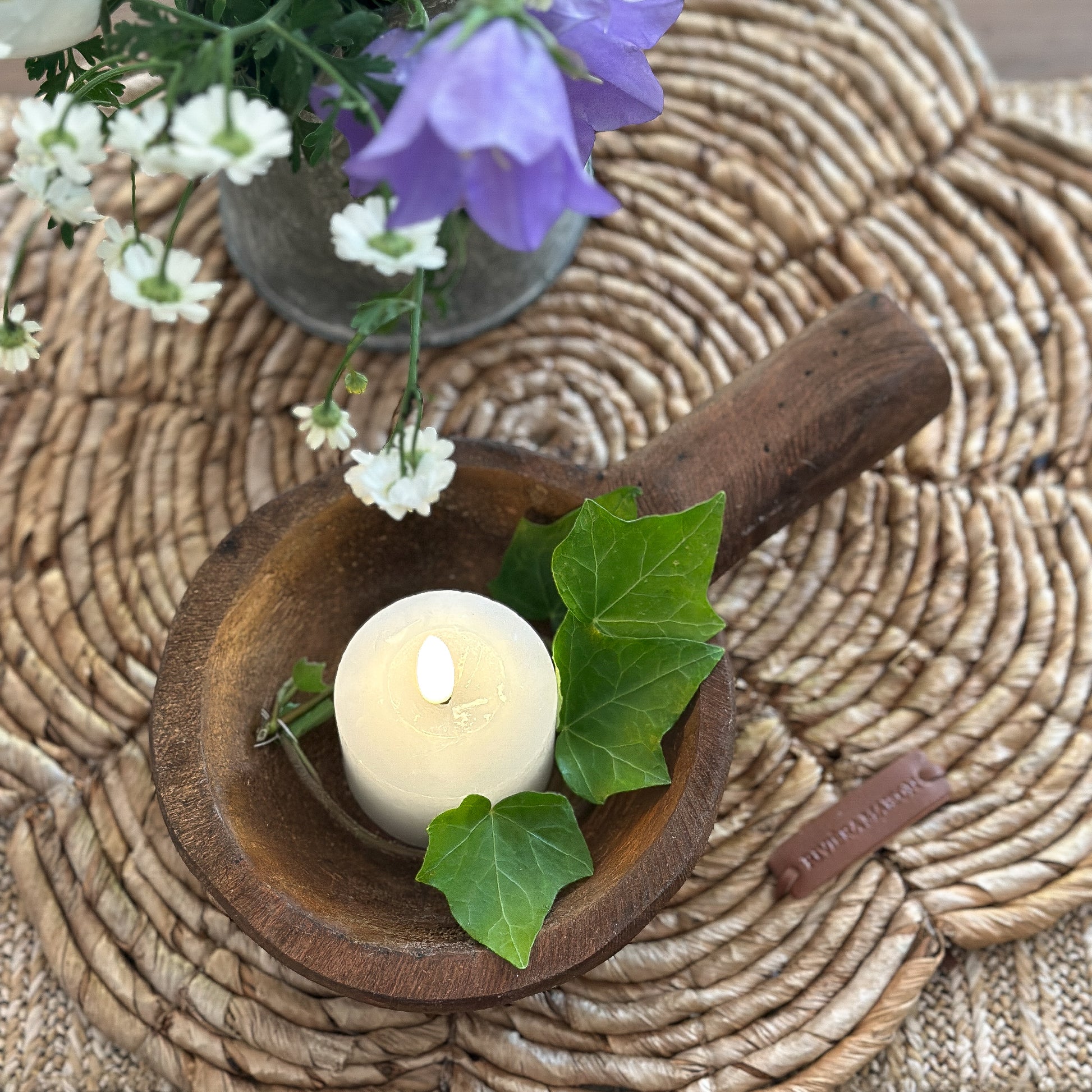 Holzlöffel Deko "Grimaud" Holz Vintage Braun - Wohnen auf dem Land