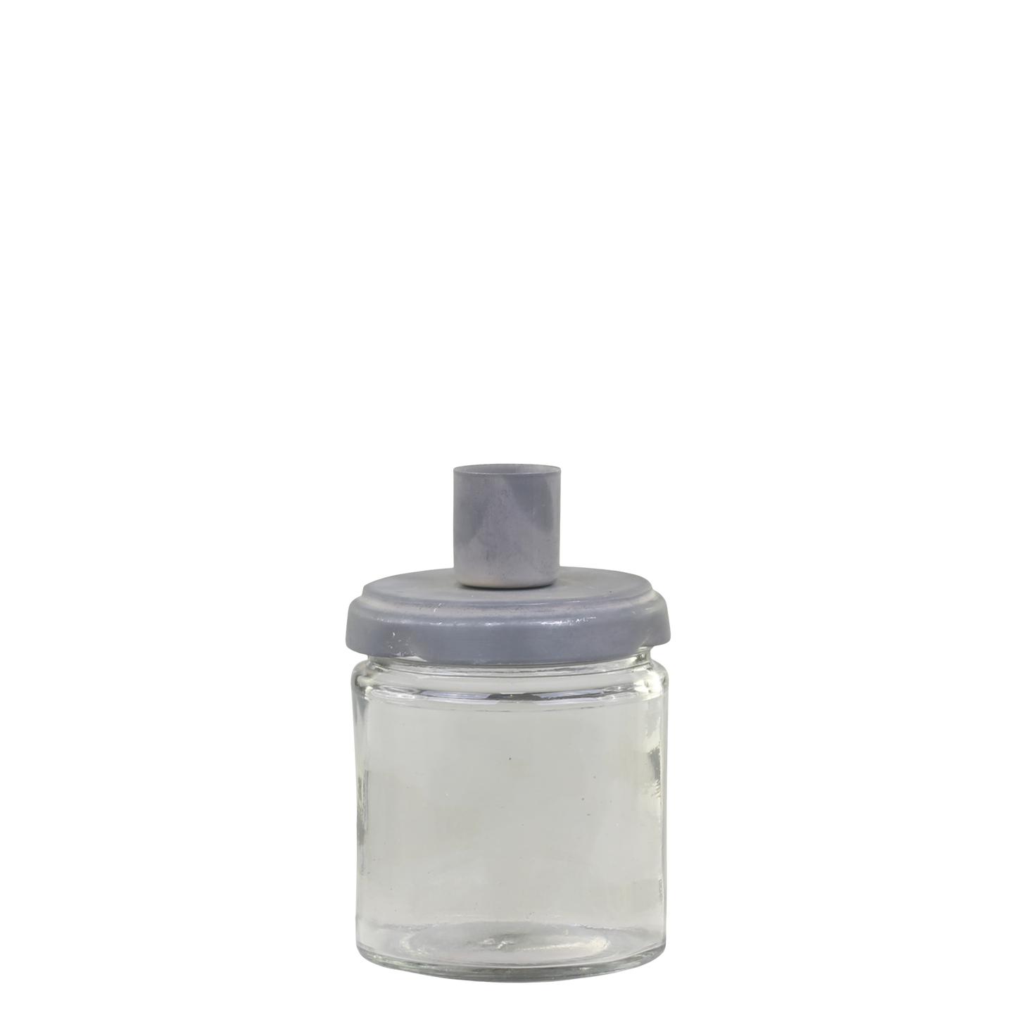 Kerzenhalter "Veronique" Glas Metall Vintage Zink 10cm - Wohnen auf dem Land