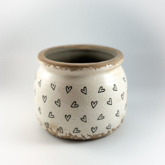 Blumenpot "Herzen" (S) - Wohnen auf dem Land