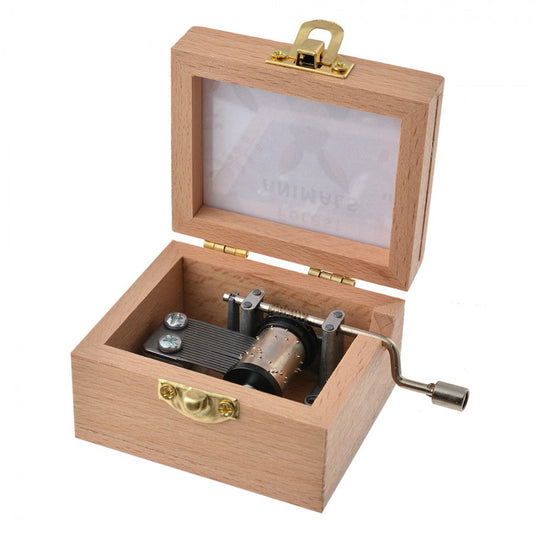 Spieluhr-Box "Waldzauber" von Clayre & Eef, aus Holz und Metall, mit Handkurbel und detailreichen Waldmotiven.