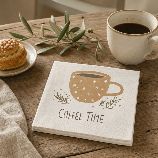 Serviette "Coffee Time" Papier 20 Stck 33cm