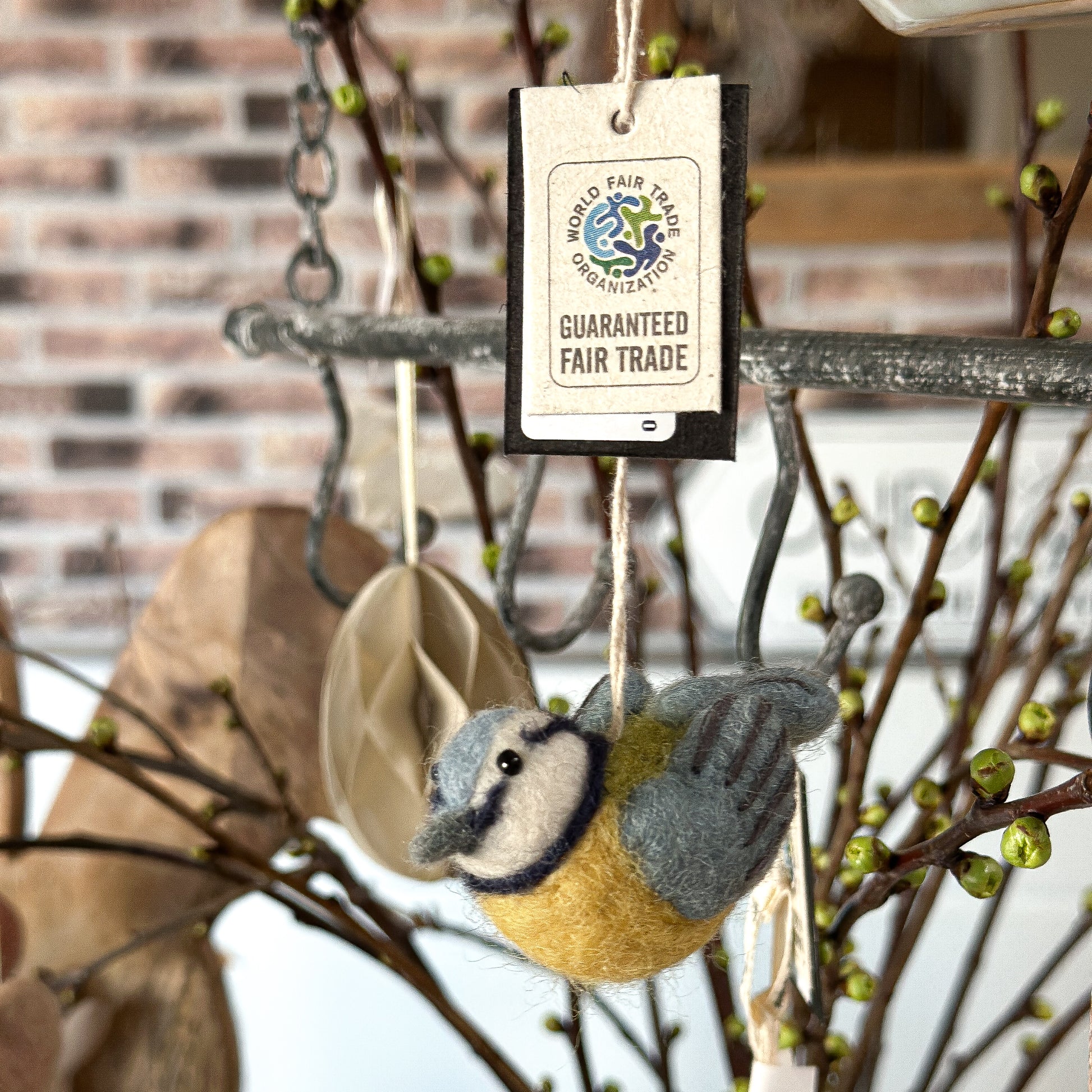 Anhänger Vogel "Blaumeise" Filz 7cm - Wohnen auf dem Land