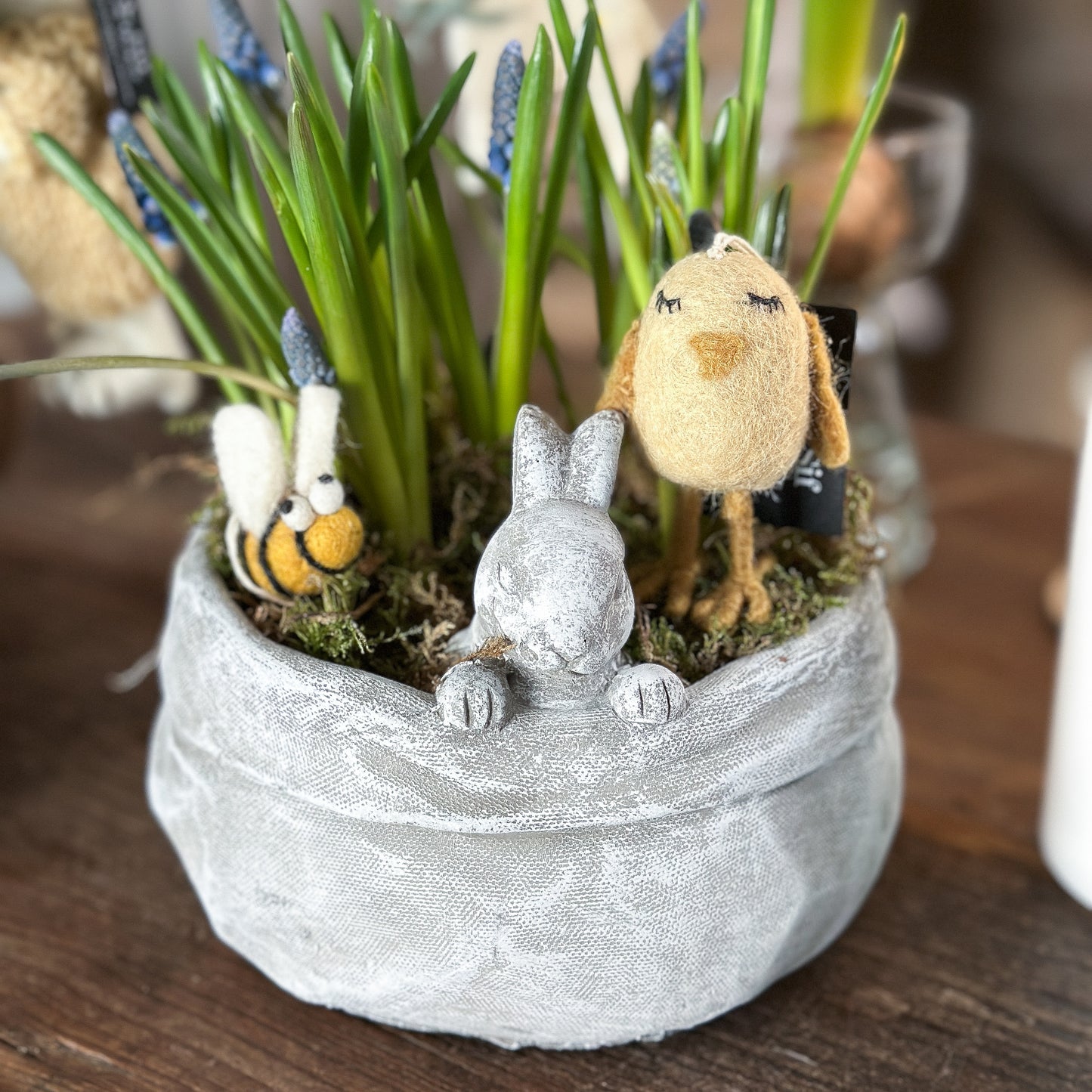 Anhänger Vogel "Chicken Dreamer" Filz 6cm - Wohnen auf dem Land