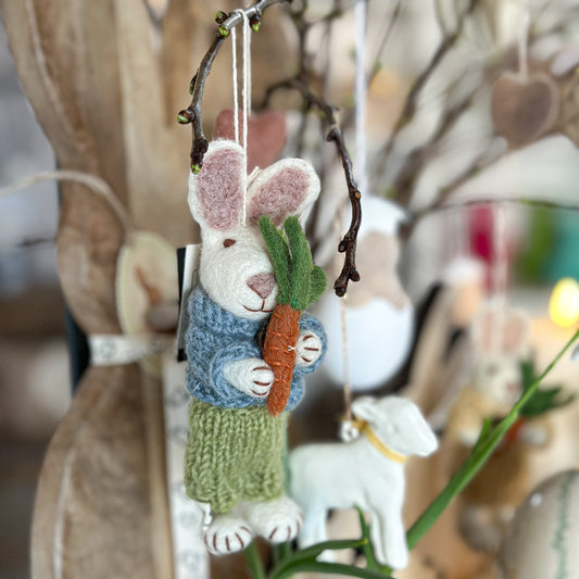 Anhänger Hasen "Carrot Bunny" Filz 3 Varianten - Wohnen auf dem Land