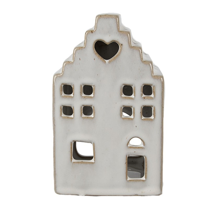 Haus Teelichthalter Milo Porzellan Beige 14cm
