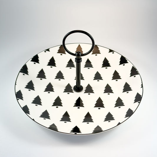 Schale Etagere "Gran" Baum Dekor New Bone 28x23cm - Wohnen auf dem Land