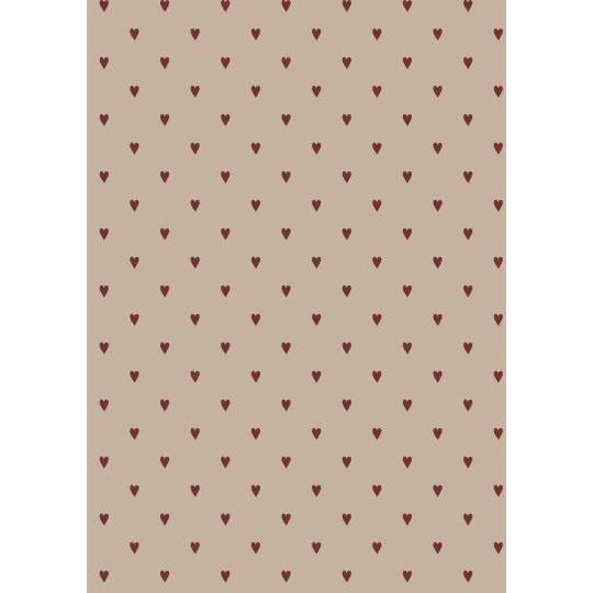 Papierrolle rote Herzen 5 m/Rolle