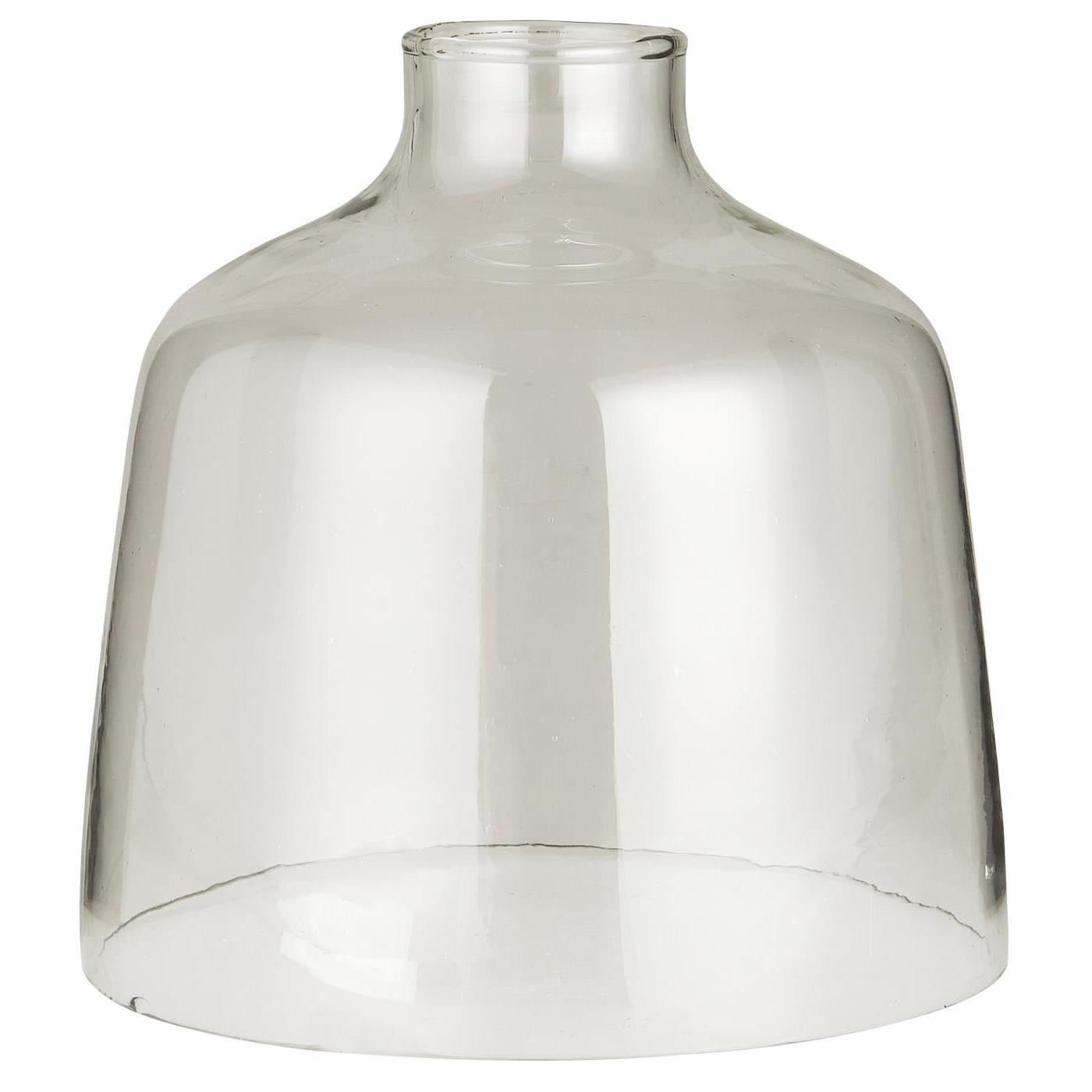 Transparent 17cm glass bell jar cover for candles, Mila design by IB Laursen, showcasing elegant glass décor.