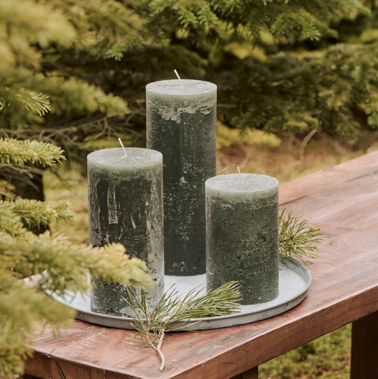 Kerzentablett mit Kante Zink grau 35cm - Wohnen auf dem Land