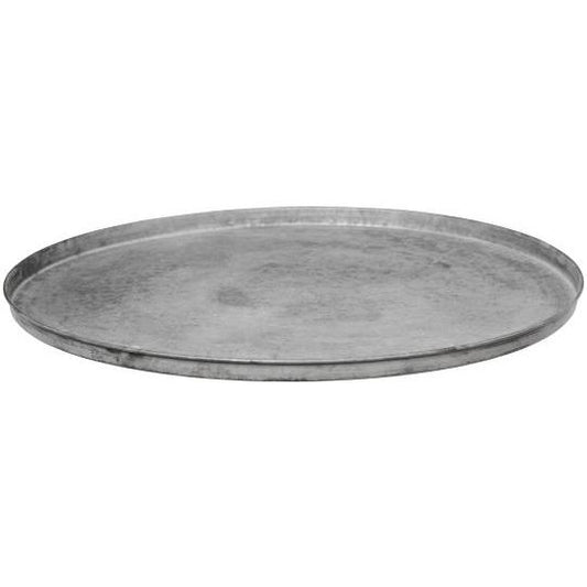 Kerzentablett mit Kante Zink grau 45cm