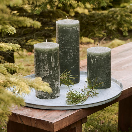 Kerzentablett mit Kante Zink grau 45cm - Wohnen auf dem Land