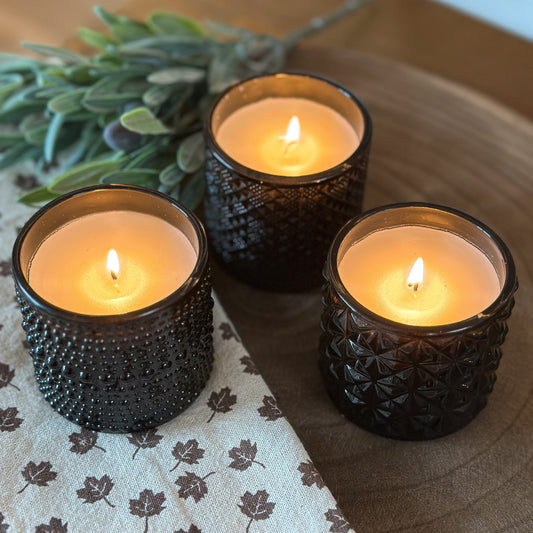 Kerzenglas "Amber Glow" Braun 7cm von Wohnen auf dem Land – Ansicht 2