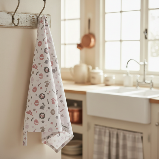 Geschirrtuch "Playful Easter" Ostermotiv Rose