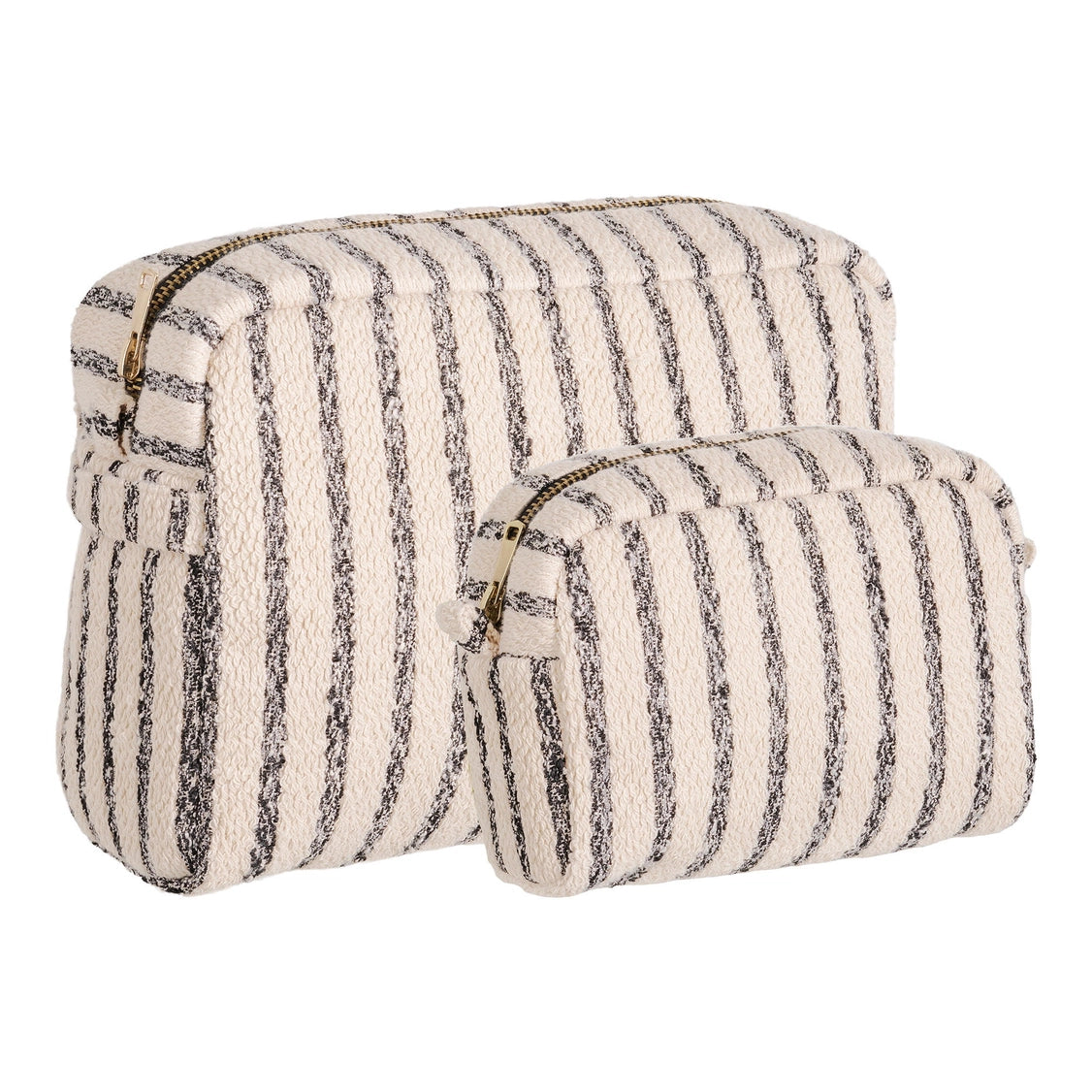 Zweier-Set Kulturbeutel "Nador" Sand Mix von Wohnen auf dem Land, praktische Taschen aus Stoff in Sandfarben.