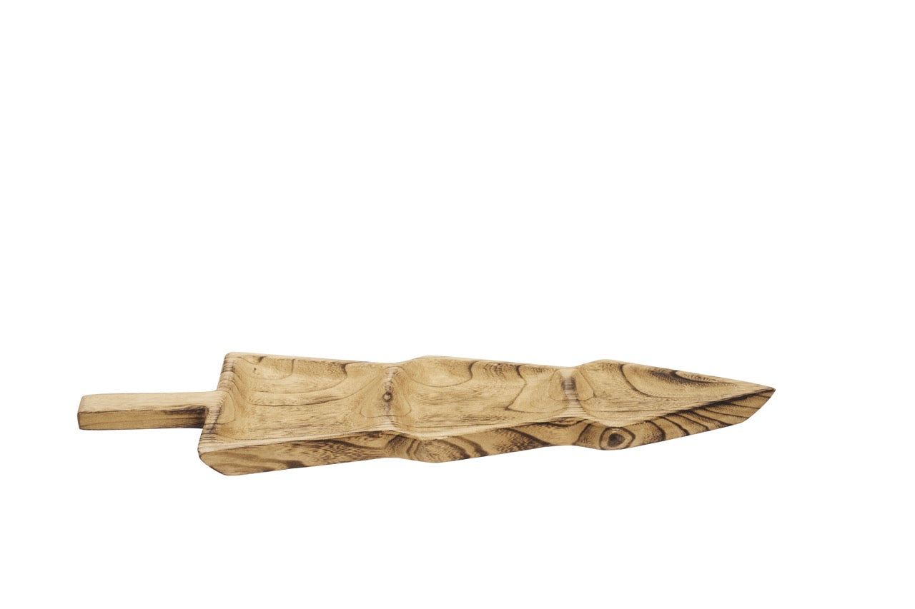 Schale Tannenbaum „Julträ“ Holz Natur 3 Mulden 62cm - Wohnen auf dem Land