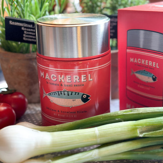 Dose Thermosflasche "Mackerel" Nostalgie Retro Design Metall 450ml - Wohnen auf dem Land