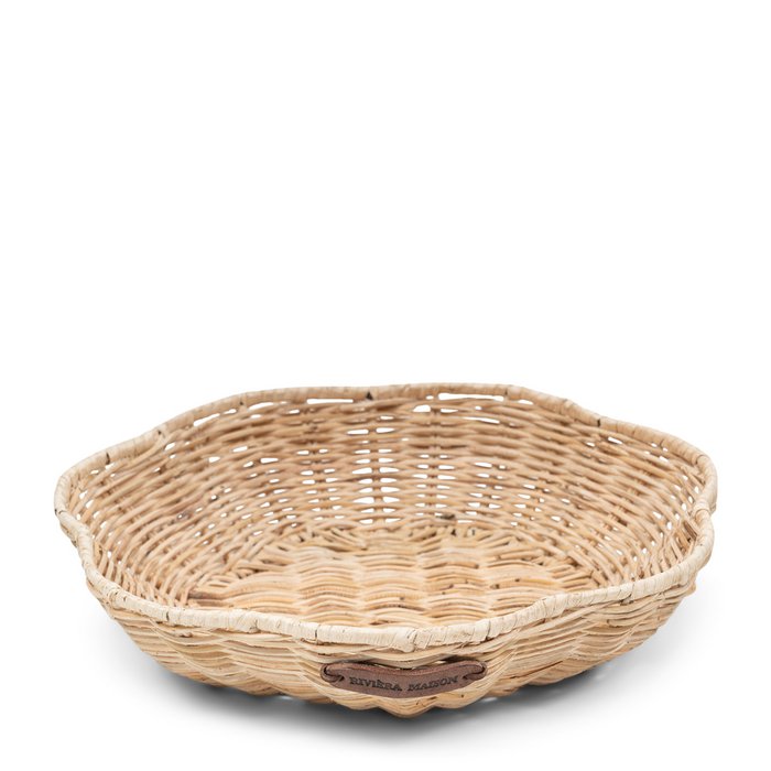 Rattan Korb-Schale "Petalo" in Blütenform, naturfarben, 27cm Durchmesser, dekorative Aufbewahrung, Rivièra Maison
