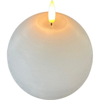 LED Kugelkerze "Luna" Echtwachs Rustic 2 Farben groß - Wohnen auf dem Land