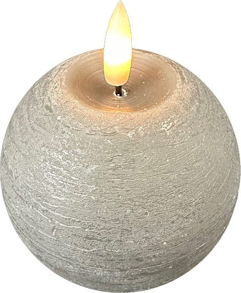 LED Kugelkerze "Luna" Echtwachs Rustic 2 Farben klein - Wohnen auf dem Land