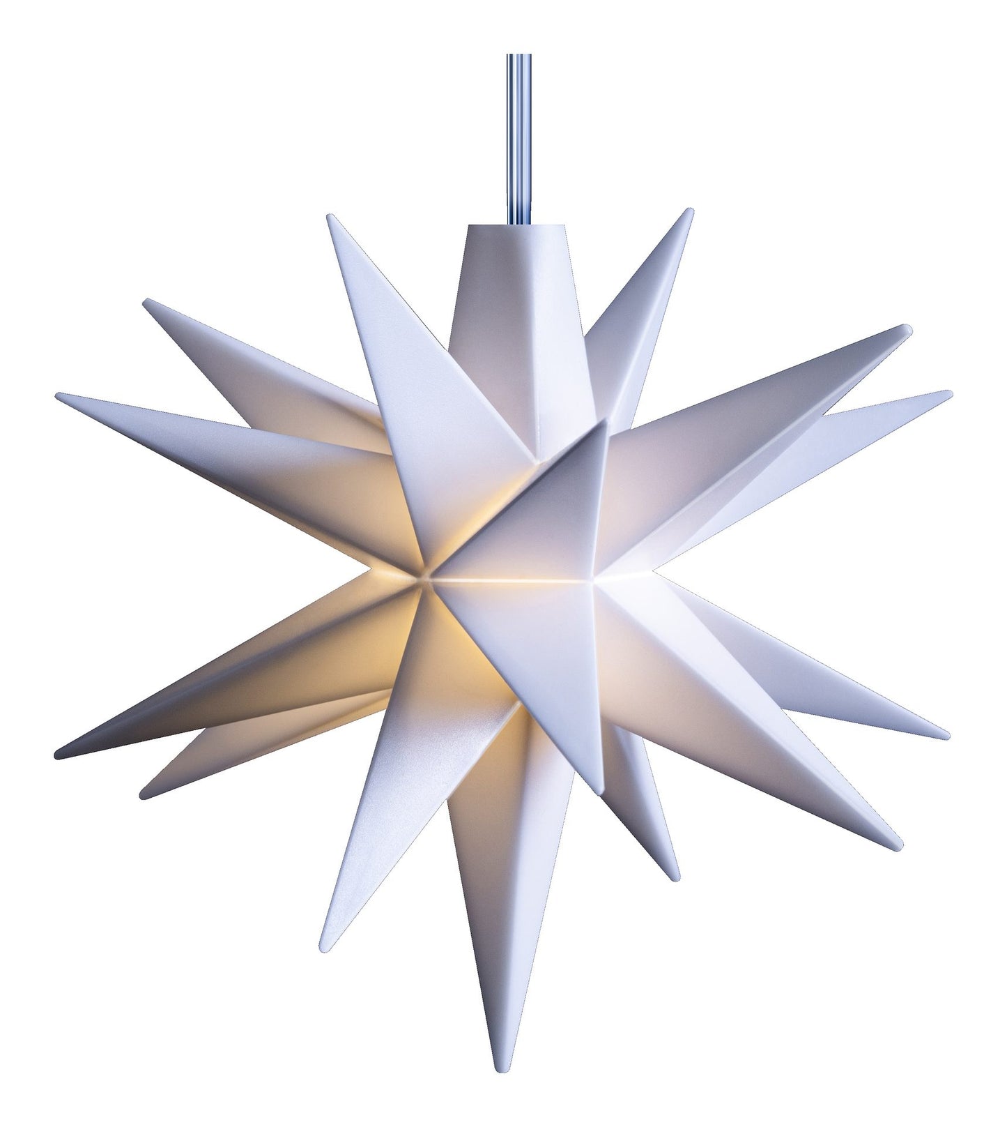 LED Einzelstern "Midi-Stern" 18 Zacken Indoor Outdoor Weiß 16cm - Wohnen auf dem Land