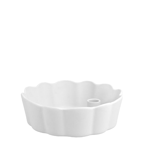 Schale Kerzenhalter Lidatorp "Daisy" Keramik Matt Weiß - Wohnen auf dem Land