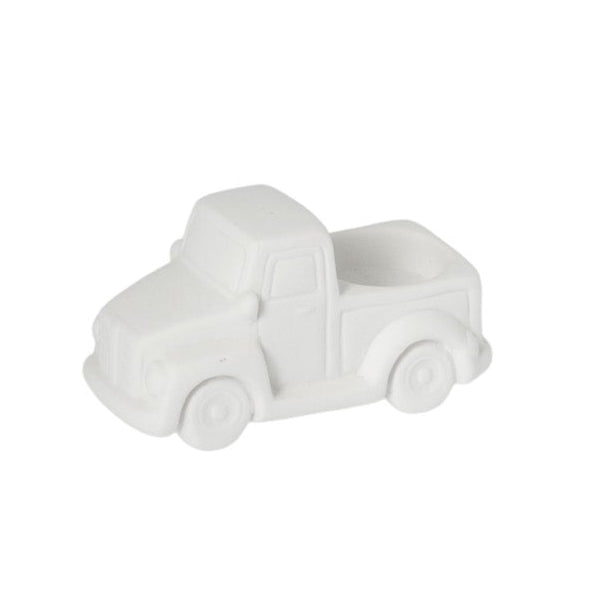 Teelichthalter Auto "Vinterviken" Keramik Matt Weiß - Wohnen auf dem Land