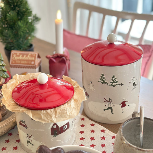 Box Vorratsdose "Vinterland" Metall Motiv 2 Größen - Wohnen auf dem Land