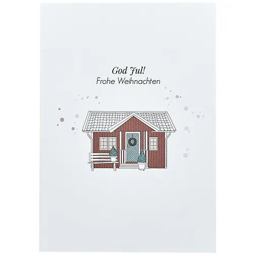 Postkarte "God Jul!" - Wohnen auf dem Land