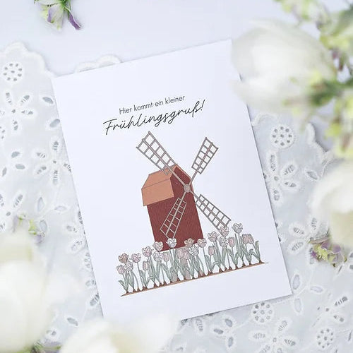 Postkarte "Hier kommt ein kleiner Frühlingsgruß!" - Wohnen auf dem Land